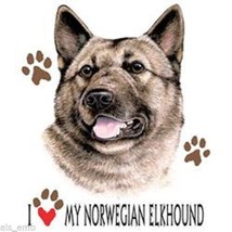 I Love My Norwegian Elkhound Dog Heat Press Transfer For T Shirt Sweatshirt #882 - £5.18 GBP