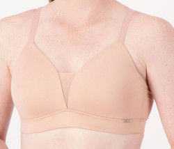 Breezies Brushed Wirefree Side Smoothing Bra- ASH ROSE, 42DD - £17.97 GBP
