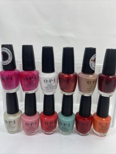 (14) OPI Nail Polish LACQUER  Color No Repeats O P I Nude Pink Red Blue Bulk Lot - $46.02