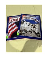 Lot of 2 American Holidays Books Presidents Day Labor Day Homeschool Ele... - £1.88 GBP