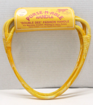 Purse-N-Able Handle Double Dee Fashion Plastic Purse Handles Yellow Whit... - $11.29