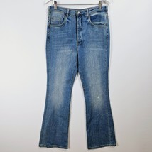 Anthropologie Flare Jeans High Rise Pilcro Icon Blue Size W 32 / UK 10-12 NEW - £31.76 GBP