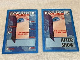 Bob Seger 2 Unused 1986 Concert Backstage Ticket Passes It&#39;s A Mystery Tour Usa - £19.96 GBP