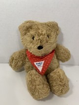 Oshkosh B&#39;gosh Vestbak Eden Toy vintage plush shaggy tan teddy bear red bandana  - £8.12 GBP