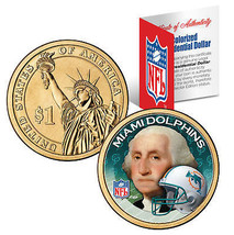 Miami Dolphins Colorized Presidential $1 Dollar U.S. Coin Football Nfl Licensed - £7.53 GBP