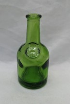 Vintage MCM Green Glass Tiny Bottle 3&quot; W70 - $21.77