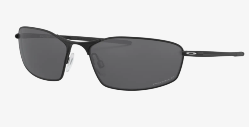 Oakley Men's 004141 Whisker Oval Sunglasses Satin Black / Prizm Black Polarized  - £159.83 GBP