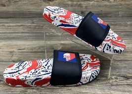 The North Face Men's Basecamp III Americana Slides Red White Blue Size 10 - $21.78