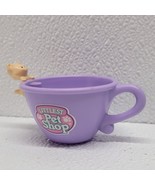 Vintage Littlest Pet Shop Purple Teacup Tea Cup Tan Kitty Cat Kitten Toy - $361.99 MXN