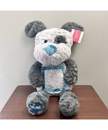 Mother&#39;s Day Plush Gray and Blue Puppy Large with Built-In Photo Frame, ... - $256.78 MXN