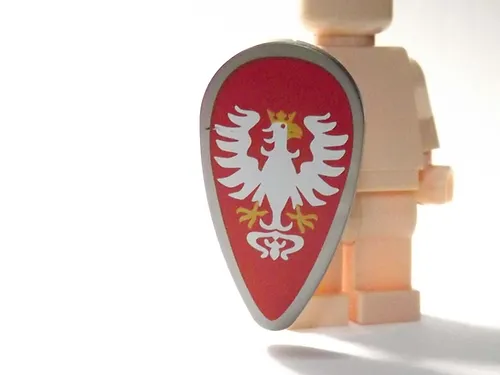 BNS Building Block Red Eagle Knight Shield Minifigure US To - £2.83 GBP