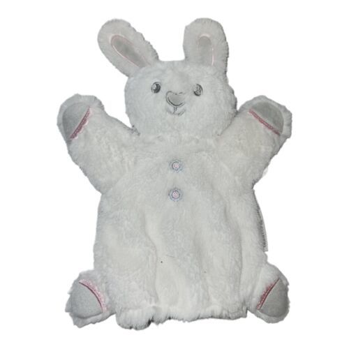 Primary image for Blankets and Beyond Plush Bunny Rabbit Lovey Puppet White Security Blanket 13"
