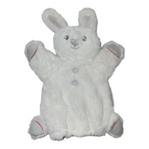 Blankets and Beyond Plush Bunny Rabbit Lovey Puppet White Security Blanket 13" - £6.58 GBP