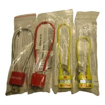 Lot of 4 Mixed Sizes and Makers Cable Gun Locks, Yellow and Red, Ruger S... - $23.99