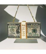 Luxury Diamond Crystal Money Stack Clutch Bag  Sparkly Evening Purse wi... - $2,587.85 MXN