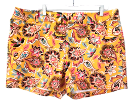 LOFT  The Riviera Shorts Women&#39;s Size 20 Multicolor Paisley Cotton Stretch Blend - £13.70 GBP