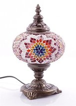 Turkish, Moroccan Lamp, Handmade, Tiffany Style Glass, Mosaic, Colorful, Swan Ne - £32.56 GBP