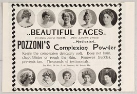 1899 Print Ad Pozzoni&#39;s Medicated Complexion Powder Pretty Faces St Louis,MO - £9.63 GBP