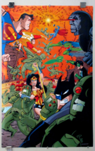 1997 JLA poster: Superman,Batman,Wonder Woman,Aquaman,Shazam,Green Lante... - $47.53