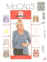 McCall&#39;s 9099 Misses Unlined Cardigan in 2 Lengths &amp; Camisoles XS, S CUT - £6.76 GBP