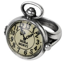 LAST CHANCE! Uncle Albert&#39;s Time Piece Ring Hour of Death Steampunk Alchemy R203 - £18.92 GBP