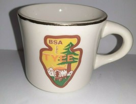 VTG Boy Scouts Coffee MUG Cascade Pacific Council TYEE Arrowhead Gold Rim BSA - £10.68 GBP