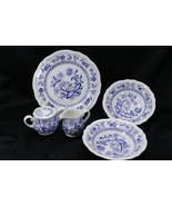Oriental Onion Ironstone Chop Plate Platter Serving Bowls Cream Sugar Lo... - $66.97 CAD