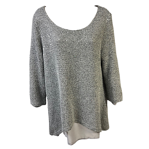 Simply Noelle Womens Pullover Sweater Gray Long Sleeve Scoop Neck Stretc... - £14.99 GBP