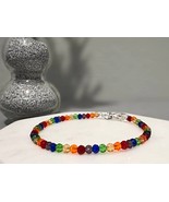 Rainbow Bracelet, Rainbow Bead Bracelet, Gay Pride Bracelet, LGBTQ Brace... - £14.78 GBP