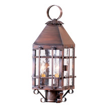 Barn Outdoor Post Light in Solid Antique Copper - 3 Light - $379.95