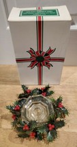 Vintage Avon Holiday Candle Dish &amp; Wreath with Original Box - £3.92 GBP