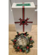 Vintage Avon Holiday Candle Dish &amp; Wreath with Original Box - £3.95 GBP