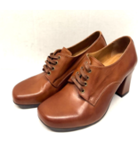 MIZ MOOZ WOMEN&#39;S  LEATHER LACE UP  HEELED SHOES BRANDY 37EU / 7US  # X-37 - €97,91 EUR