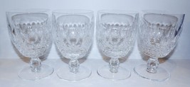 Vintage Set Of 4 Waterford Crystal Colleen 5 1/4&quot; Short Stem Water Goblets - £111.41 GBP