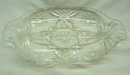 Vintage Anchor Hocking Star Of David Crystal Glass Divided Relish Candy Dish - £12.94 GBP
