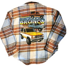 Small Ford Official Licensed Product Plaid Flannel Shirt with Bronco Truck Print - £34.93 GBP