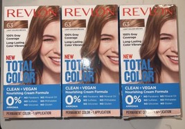 Revlon Total Color Hair Color Vegan 63 Light Golden Brown Lot Of 3 - £22.05 GBP