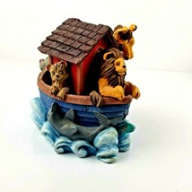 Vintage Noah&#39;s Ark Coin Bank Waves on Water Collectible Resin 1993 Figi Graphics - £14.42 GBP