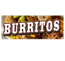 BURRITOS CLEARANCE BANNER Advertising Vinyl  Flag Sign INV FOOD DRINKS M... - $15.26 CAD