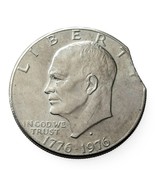 1976-D Eisenhower Dollar Clipped Planchet Type Two AU Condition - $175.76 CAD