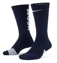 Nike- Elite Dri Fit Crew Socks HOOPS Navy/White SZ-L (8-12)- NWT- 2 Pairs - £20.06 GBP