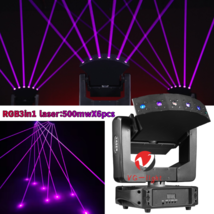 6-eye Red XYZ Infinite Moving Head Laser Stage Light DJ Club Disco Stage... - $450.99
