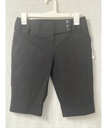 COURTENAY Women&#39;s/Juniors Black Bermuda Shorts (12&quot; Inseam) Size 1 NWT - £2.75 GBP