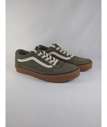 Vans Old Skool Olive Green Suede Sneakers Mens 5.5 Womens 7 - $46.48 CAD