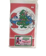 Vintage 1982 The Smurfs Papa Smurf Christmas Tree Paper Tablecloth 54&quot; x... - £10.99 GBP