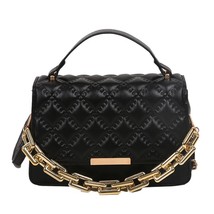  Winter Bag With Short Handles For Women Red Brown Quilted Chain  Bag Leather Wo - £142.36 GBP