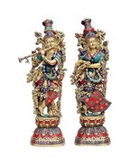 Pair of Large Radha Krishna Murti Statue Idol for Home Office, Height 29... - $1,996.40