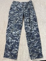 US Navy Digital Camo Cargo Working Pants Trousers Size Medium Blue Comba... - $24.74