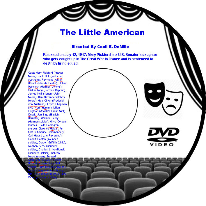 The Little American 1917 DVD Movie War Mary Pickford Jack Holt Raymond Hatton Ho