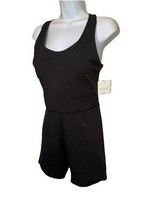 Laundry by Shelli Segal Black Active Romper One Piece Workout Yoga SZ L NEW - $1,785.89 MXN